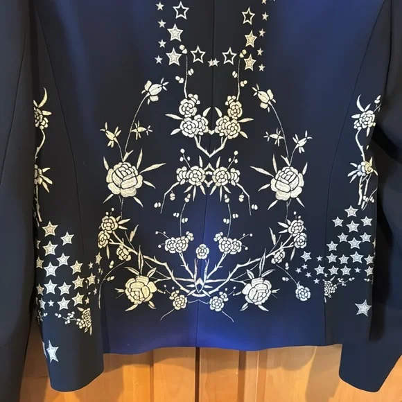 RARE Roberto Cavalli Women's Main Line Star Embellished Blazer Jacket